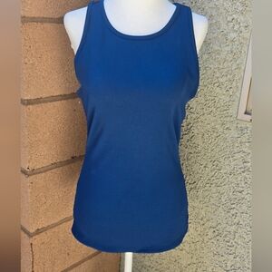 WHBM Forme Blue Ribbed Tank
